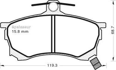 MGA 470 - Тормозные колодки, дисковые, комплект autospares.lv