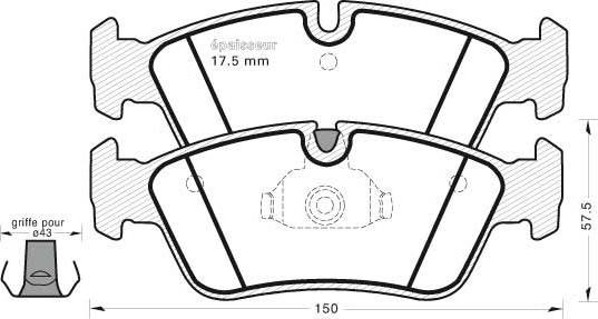 MGA 478 - Тормозные колодки, дисковые, комплект autospares.lv