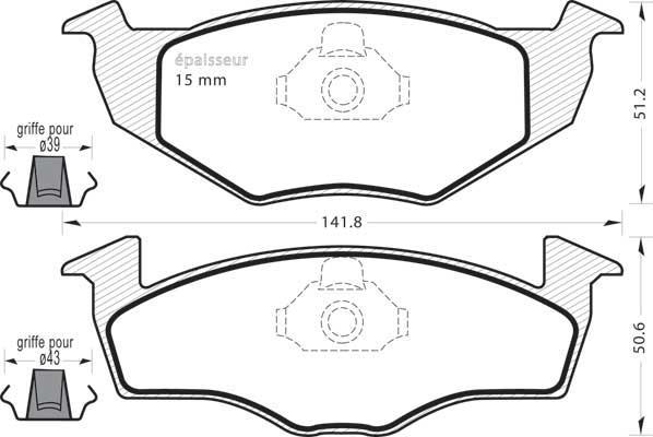 MGA 477 - Тормозные колодки, дисковые, комплект autospares.lv