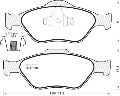 MGA 546 - Тормозные колодки, дисковые, комплект autospares.lv