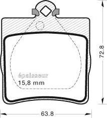 MGA 542 - Тормозные колодки, дисковые, комплект autospares.lv