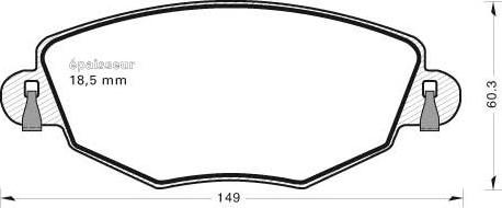 MGA 553 - Тормозные колодки, дисковые, комплект autospares.lv