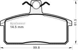 MGA 569 - Тормозные колодки, дисковые, комплект autospares.lv