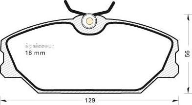 MGA 560 - Тормозные колодки, дисковые, комплект autospares.lv