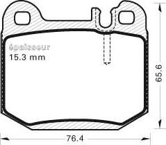 MGA 568 - Тормозные колодки, дисковые, комплект autospares.lv