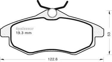 MGA 563 - Тормозные колодки, дисковые, комплект autospares.lv