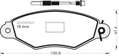 MGA 500 - Тормозные колодки, дисковые, комплект autospares.lv