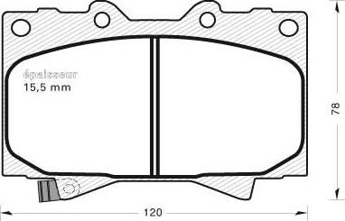 MGA 503 - Тормозные колодки, дисковые, комплект autospares.lv