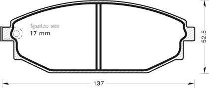 MGA 511 - Тормозные колодки, дисковые, комплект autospares.lv