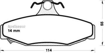 MGA 517 - Тормозные колодки, дисковые, комплект autospares.lv