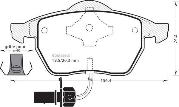 MGA 589 - Тормозные колодки, дисковые, комплект autospares.lv