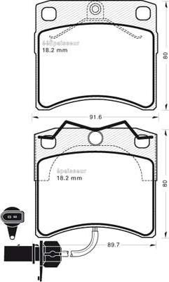 Magneti Marelli 430216171092 - Тормозные колодки, дисковые, комплект autospares.lv