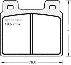 MGA 58 - Тормозные колодки, дисковые, комплект autospares.lv