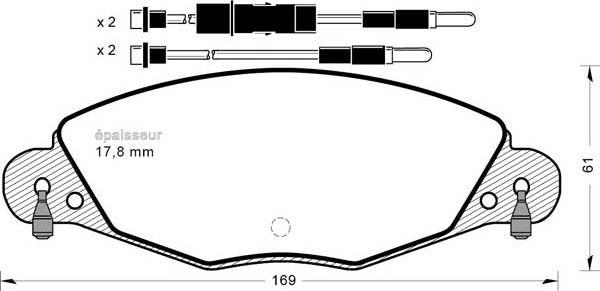 MGA 539 - Тормозные колодки, дисковые, комплект autospares.lv