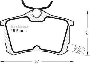 MGA 535 - Тормозные колодки, дисковые, комплект autospares.lv