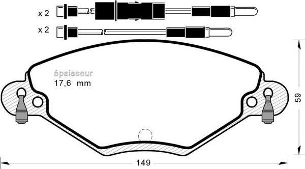 MGA 531 - Тормозные колодки, дисковые, комплект autospares.lv