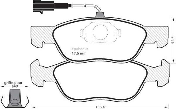 Kawe 81376 - Тормозные колодки, дисковые, комплект autospares.lv