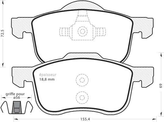 MGA 537 - Тормозные колодки, дисковые, комплект autospares.lv