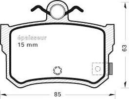 MGA 524 - Тормозные колодки, дисковые, комплект autospares.lv