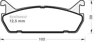 MGA 526 - Тормозные колодки, дисковые, комплект autospares.lv