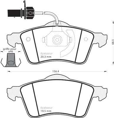 KRAFT AUTOMOTIVE 13-0460-7124-2-SET-MS - Тормозные колодки, дисковые, комплект autospares.lv