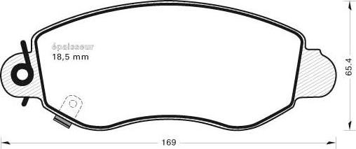 MGA 523 - Тормозные колодки, дисковые, комплект autospares.lv