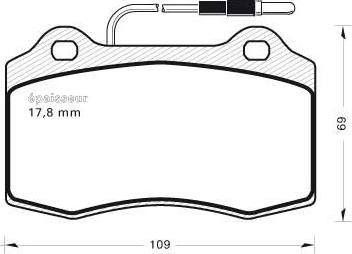 MGA 527 - Тормозные колодки, дисковые, комплект autospares.lv