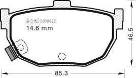 MGA 577 - Тормозные колодки, дисковые, комплект autospares.lv