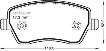 MGA 699 - Тормозные колодки, дисковые, комплект autospares.lv