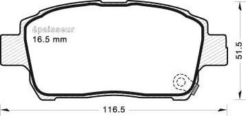 MGA 691 - Тормозные колодки, дисковые, комплект autospares.lv