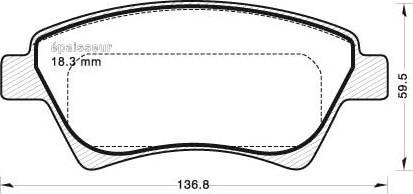 MGA 692 - Тормозные колодки, дисковые, комплект autospares.lv