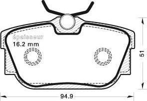 MGA 640 - Тормозные колодки, дисковые, комплект autospares.lv