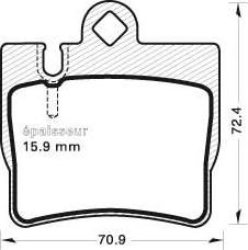 MGA 643 - Тормозные колодки, дисковые, комплект autospares.lv