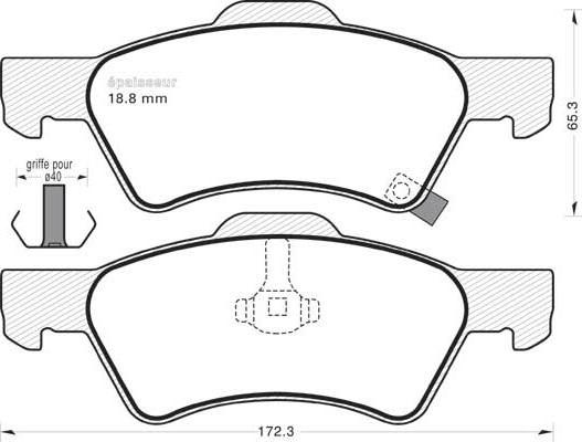 MGA 654 - Тормозные колодки, дисковые, комплект autospares.lv