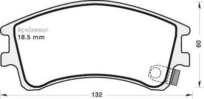 MGA 651 - Тормозные колодки, дисковые, комплект autospares.lv