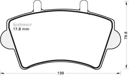 MGA 658 - Тормозные колодки, дисковые, комплект autospares.lv