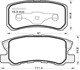 Pemebla JAPPP-505AF - Тормозные колодки, дисковые, комплект autospares.lv