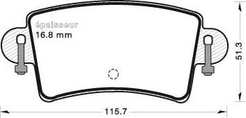 MGA 664 - Тормозные колодки, дисковые, комплект autospares.lv