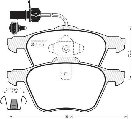 MGA 668 - Тормозные колодки, дисковые, комплект autospares.lv