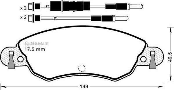 MGA 663 - Тормозные колодки, дисковые, комплект autospares.lv