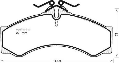 MGA 609 - Тормозные колодки, дисковые, комплект autospares.lv