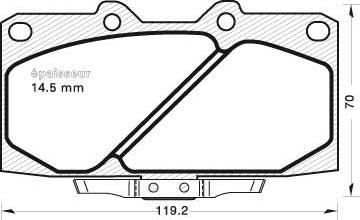 Spidan 32184 - Тормозные колодки, дисковые, комплект autospares.lv