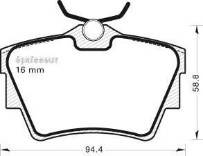 MGA 603 - Тормозные колодки, дисковые, комплект autospares.lv