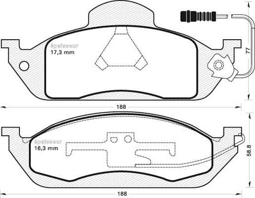 MGA 618 - Тормозные колодки, дисковые, комплект autospares.lv