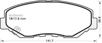 MGA 684 - Тормозные колодки, дисковые, комплект autospares.lv