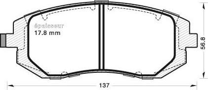 MGA 685 - Тормозные колодки, дисковые, комплект autospares.lv