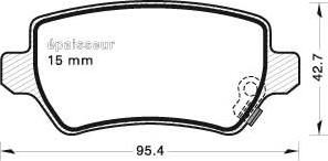 MGA 687 - Тормозные колодки, дисковые, комплект autospares.lv