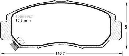 MGA 635 - Тормозные колодки, дисковые, комплект autospares.lv