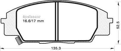 MGA 630 - Тормозные колодки, дисковые, комплект autospares.lv