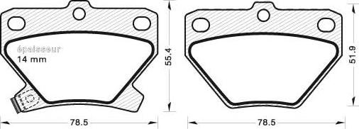 MGA 631 - Тормозные колодки, дисковые, комплект autospares.lv